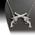 Silver & Turquoise Crossed Pistols Necklace