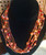Multi color Orange and Pink Hand Made Necklace with Magnetic Closer