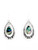 Silver & Abalone Dangle earrings - 1.25"