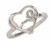 Sterling Silver Horse & Heart Ring Size 7