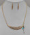 Antique Gold Feather Arrow Necklace