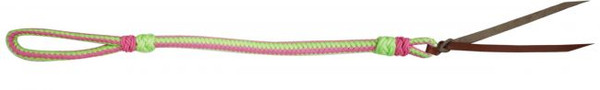Lime Green and Pink Two Tone Braided Nylon Quirt