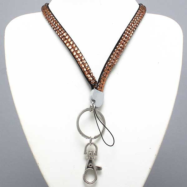 Lanyard W/ Keyring and Clip 2 Pack Green and Smoked Topaz