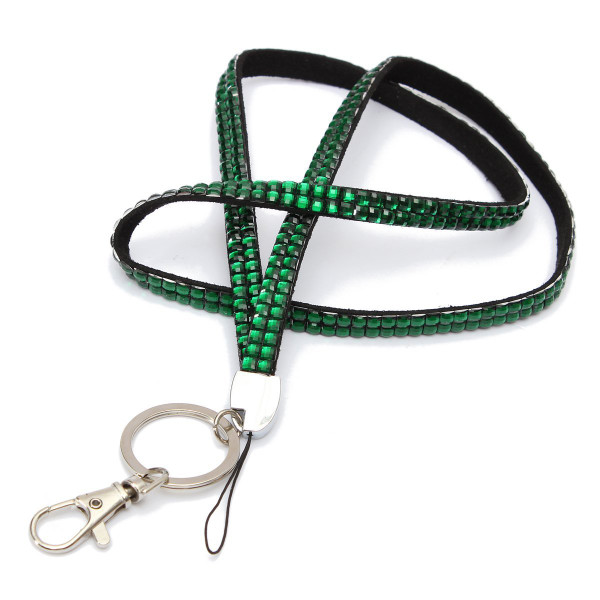 Lanyard W/ Keyring and Clip 2 Pack Green and Black