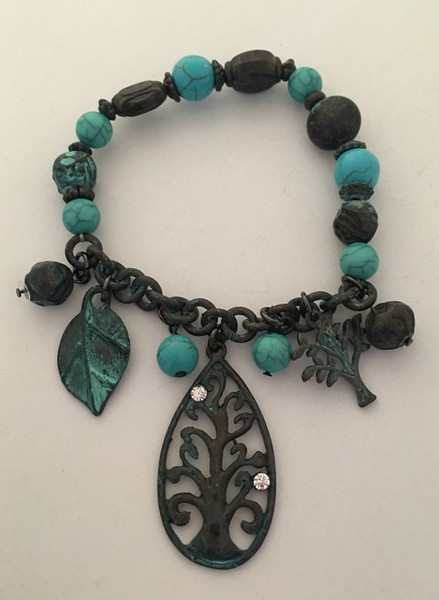 Patina Living Tree Stretch Bracelet