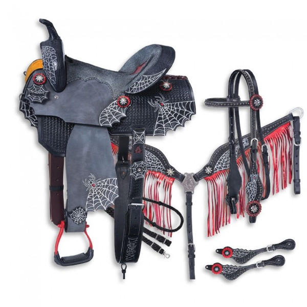 Black Widow Collection 5 Piece Saddle Package