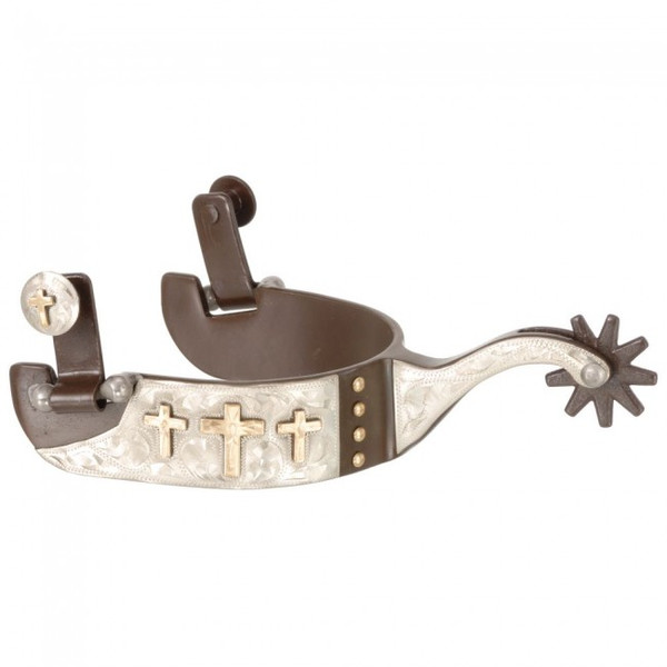 Ladies Antique Brown Crosses Spurs
