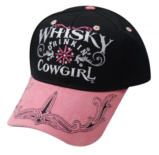 Crystal Whisky Drinkin' Cowgirl Ball Cap