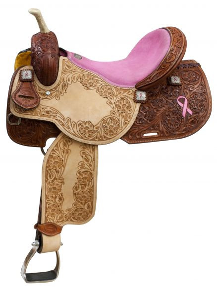 Pink Ribbon Showman Barrel Racer Saddle