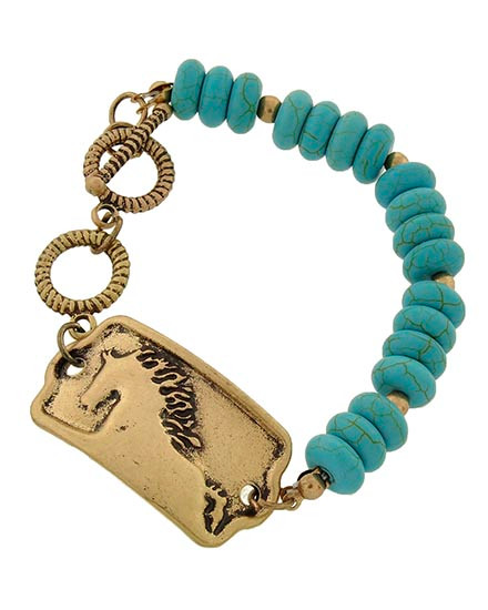 Turquoise Horse Bracelet