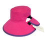 Reversible Ponytail Hat - Pink/Purple Cotton