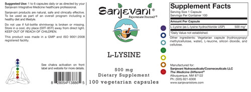 Sanjevani L-Lysine 500mg