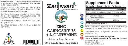 Sanjevani Zinc Carnosine 75 + L-Glutamine