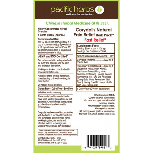Pacific Herbs Corydalis Pain Relief