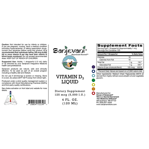 Sanjevani Vitamin D3 Liquid 5,000 IU