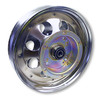 10" Steel Wheel Chrome Plated - With 5/8" ID Precision Ball Bearing & Flanged Brake Drum