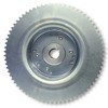 72 Tooth Sprocket For #35 Chain & 4-1/2" Brake Drum, Machined ID (One Piece) Riveted To Mini-Hub, 1" Bore