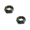 (2) Axle Lock Nuts 1-14 Thin, Nylon Insert, Zinc Plated