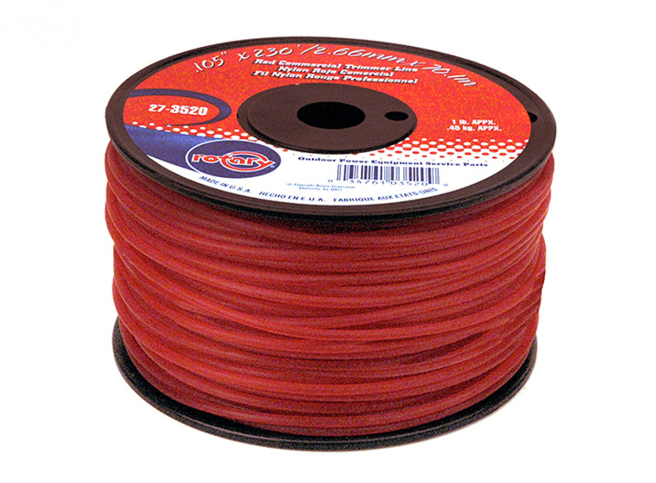 Trimmer Line .105 1Lb Spool Red Commercial