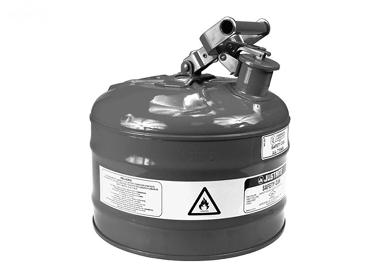 Justrite Safety Gas Can Type 1 Metal 2 Gallon
