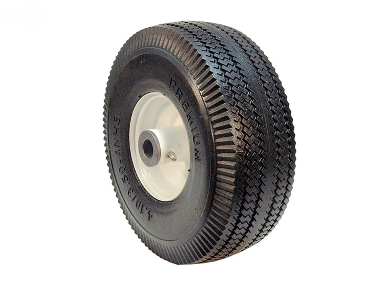 4.10X3.50-4 (410X350X) Flat Free Wheel Assembly