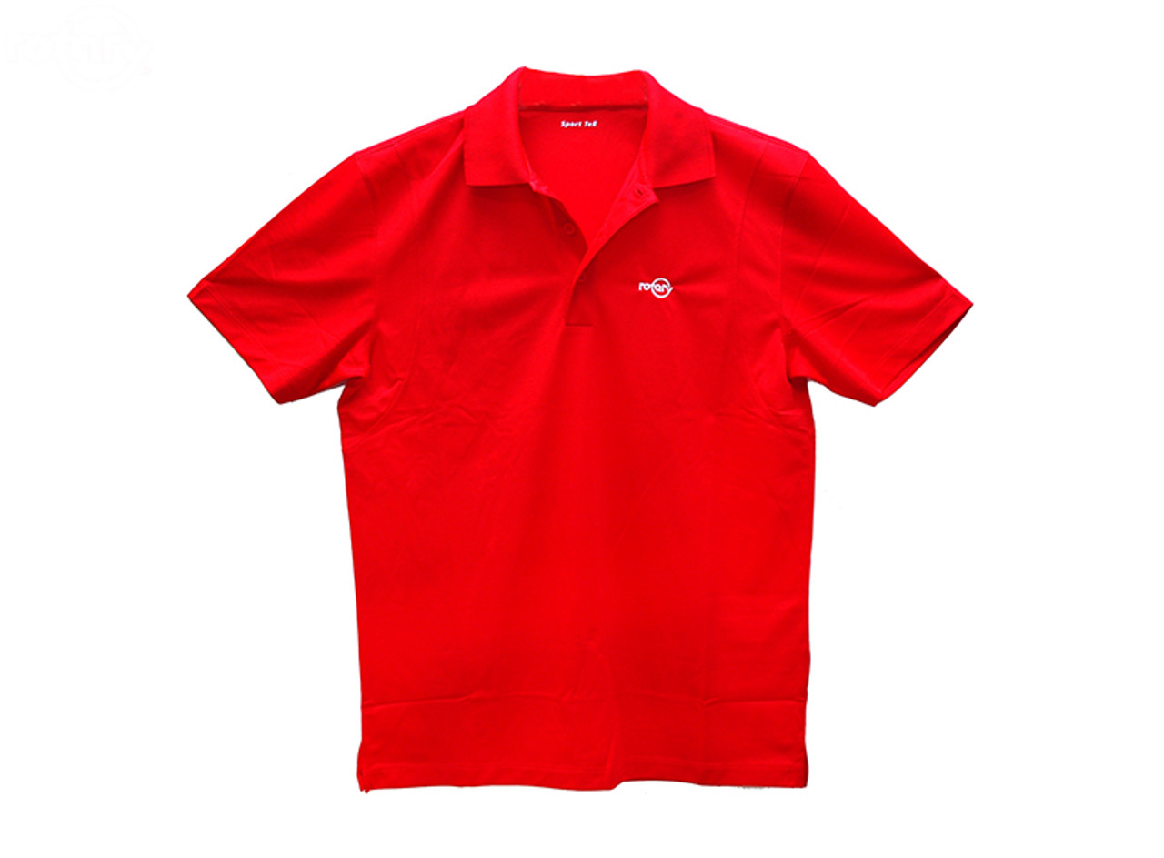 Red Polo Shirt With Rotary Logo 3Xl