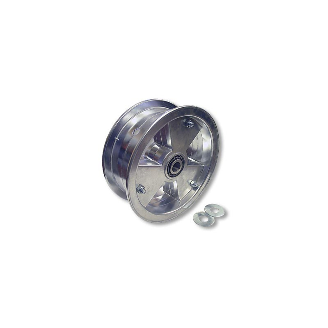 8" Aluminum Tri-Star Wheel - 3" Wide With 5/8" Tapered Roller Bearing