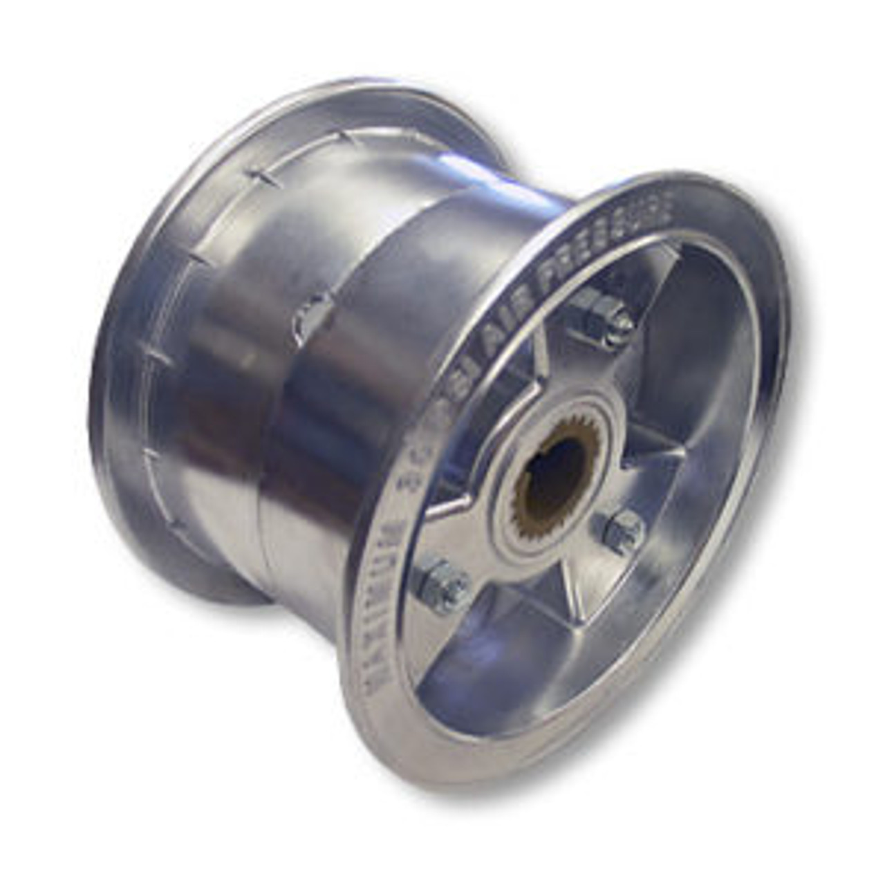 6" Aluminum, Tri-Star Wheel. Live Axle 2EA 1"STL Insert Halves