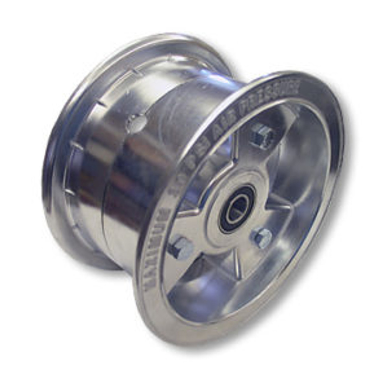 6" Aluminum Tri-Star Wheel - 4" Wide With 3/4" Sealed Ball Bearing