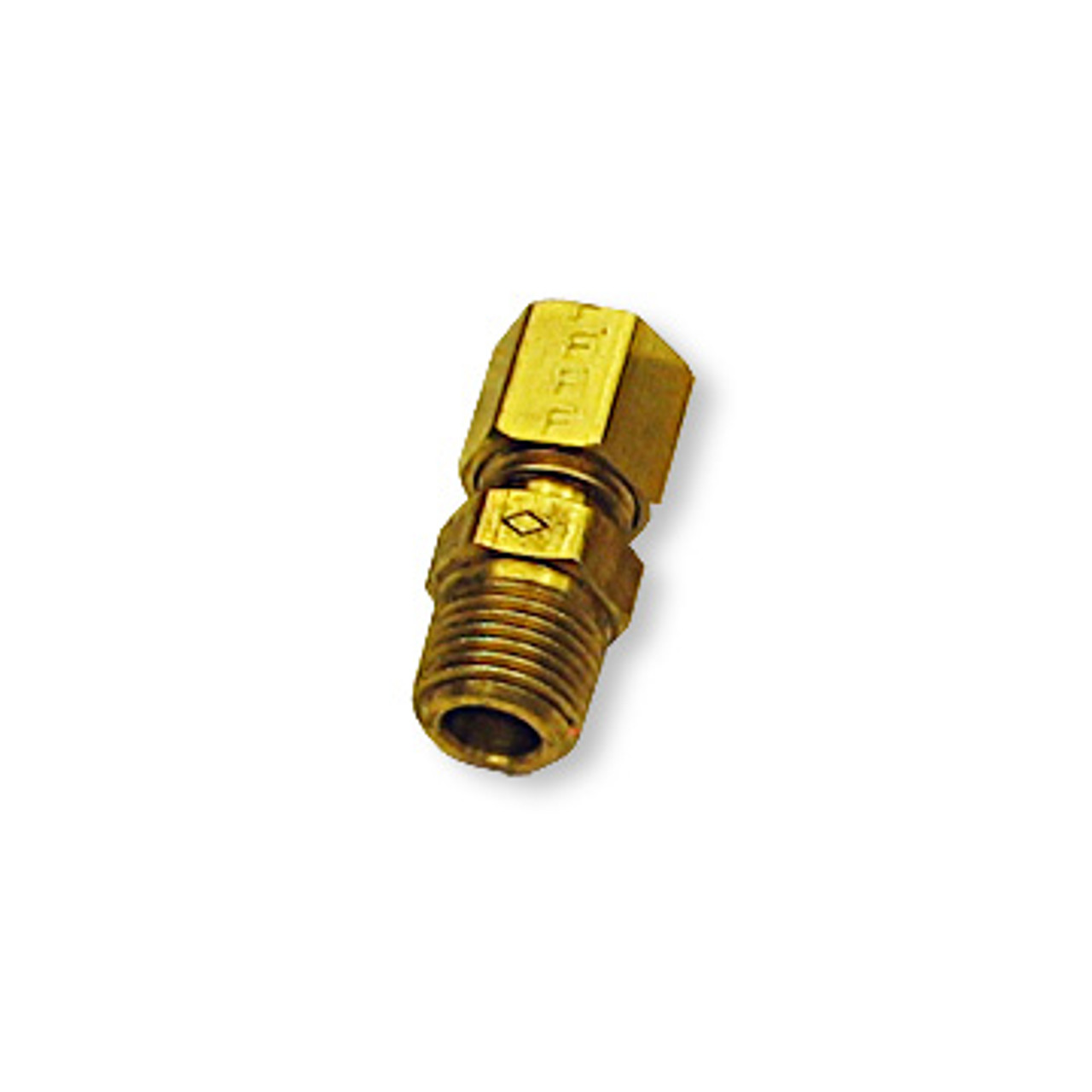 Male Connector Brass Fitting, 3/16" Tube To 1/8" Tube N.P.T.