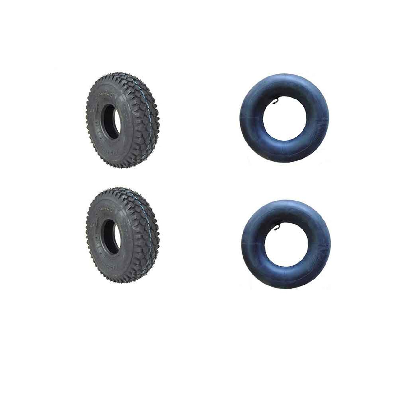 (2) 410X350X4 (4.10X3.50X4) Stud 2Ply Carlisle Tires & Tubes