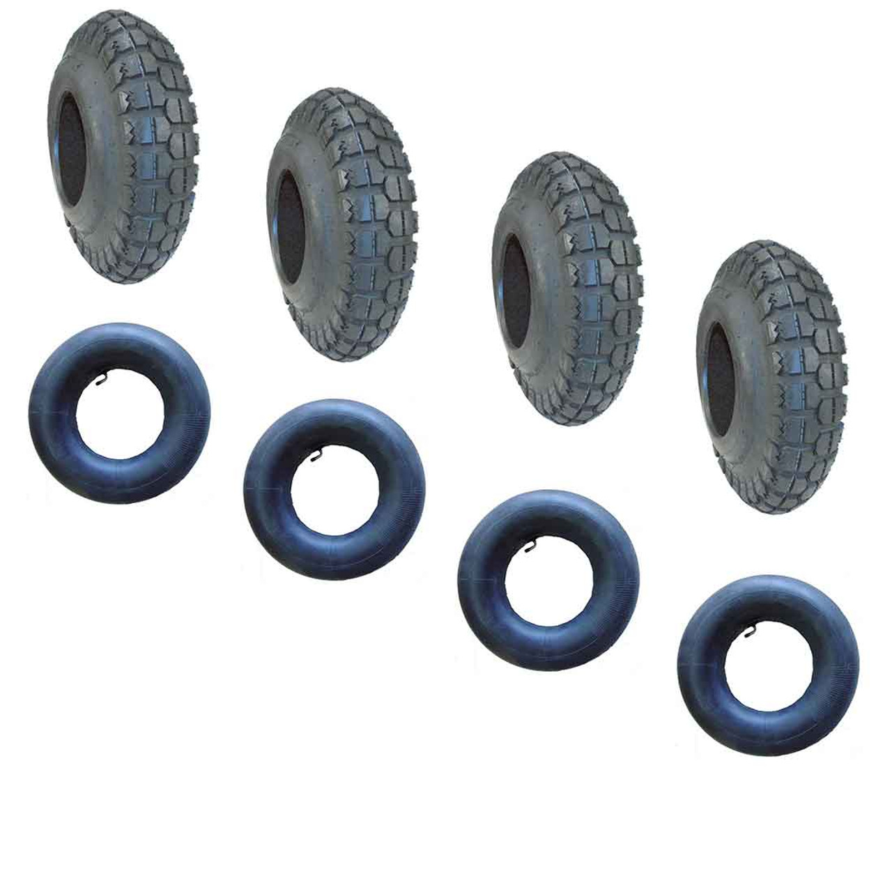 (4) Knobby Tires & Tubes 530X450X6 (5.30X4.50X6) 2Ply Cheng Shin