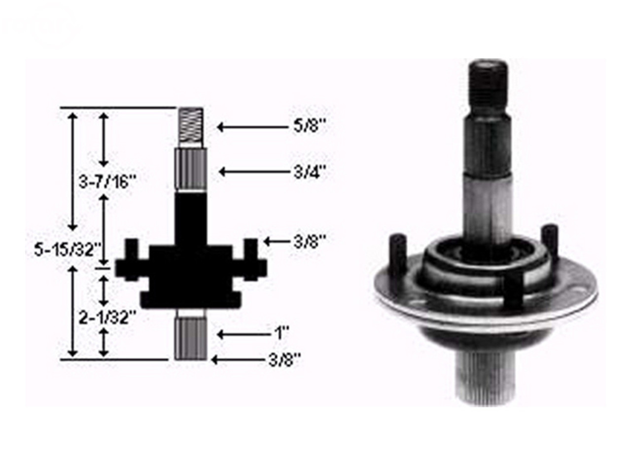 Spindle Assembly for MTD 36" Decks 717-0900, 717-0900A, 917-0900, 917-0900A, 917-0900A