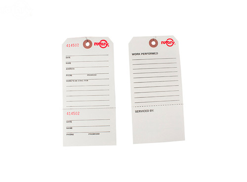 Rotary Repair Tags- Pkg Of 100