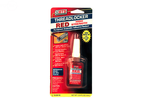 Threadlocker .34 Fl. Oz. Bottle (Red)