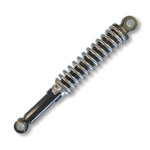 Adjustable Shock - 2.0" Maximum Compression, 450 LBS Total Load 12" Eye-To-Eye, .500" Hole ID, Chrome Spring