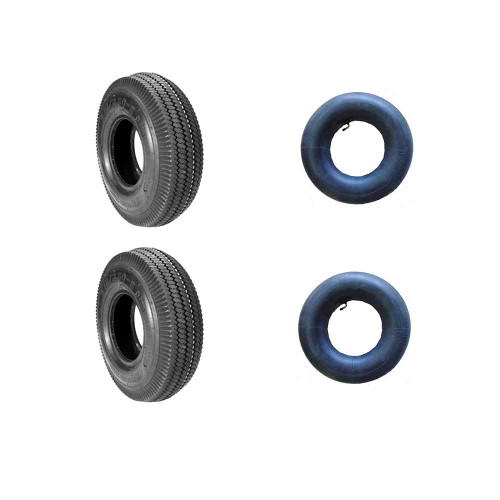 (2) Sawtooth Tires & Tubes 410X350X4 (4.50X3.50X4) 2Ply Carlisle