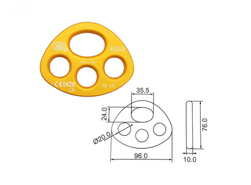 Three Hole Rigging Plate From Kong