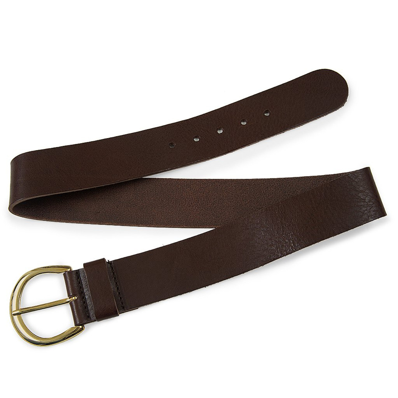 Stirrup buckle belt in black Barenia® leather - Guibert Paris