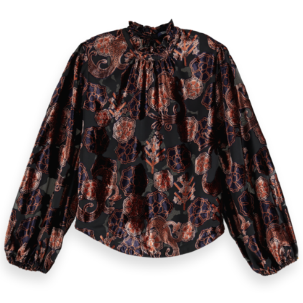 sheer velvet top