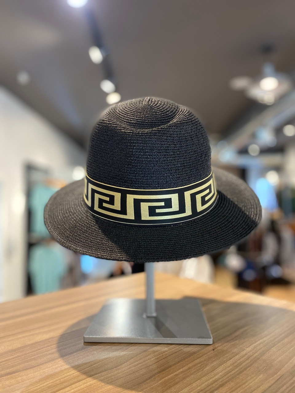 Louis Vuitton inspired black hat  Black fedora hat, Black fedora, Hats
