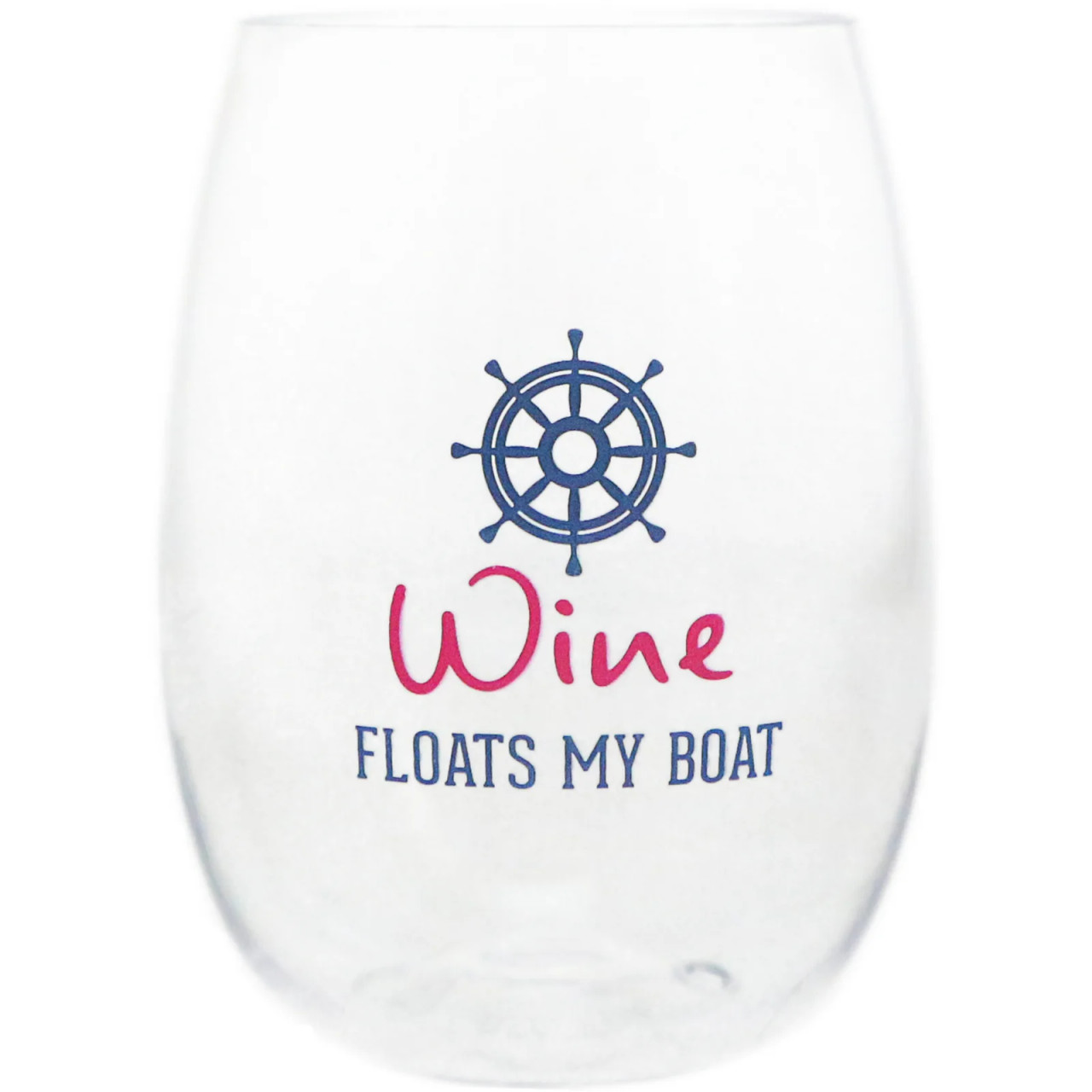 Floats My Boat - 14 oz Tritan Stemless Wine Glass