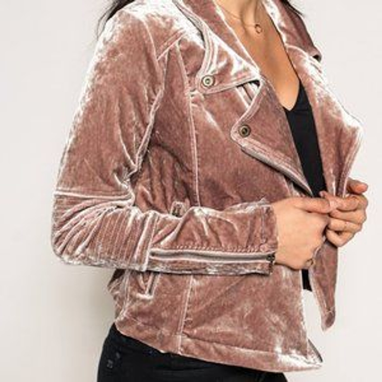 Fay Velvet Moto Jacket - Lueur