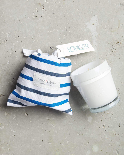 Voyager Striped Sandbag Candle Mer Sea