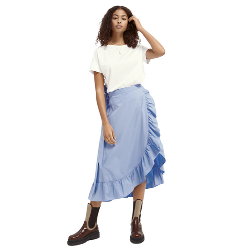 Maxi wrap organic cotton skirt