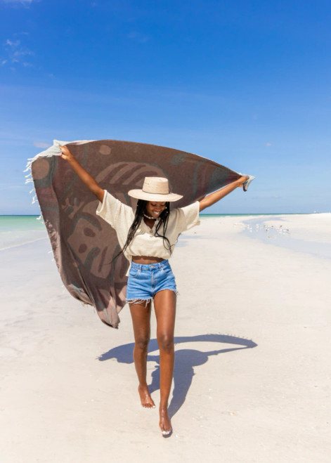 Sand Cloud Paradise Turtle Towel XL Olive Sand Cloud Paradise Turtle Towel XL Olive