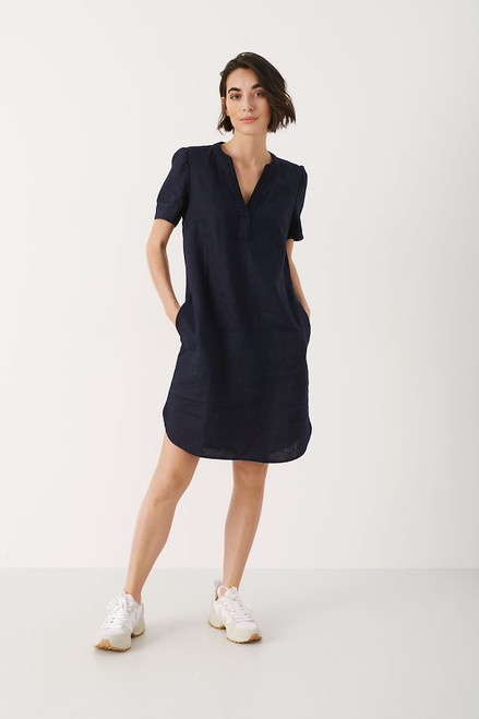 Part Two Aminase Short Sleeve dress with pockets black