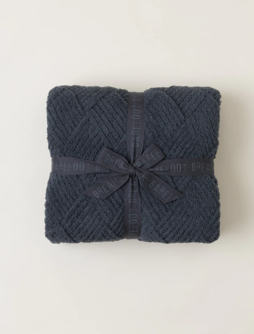 CozyChic® Diamond Weave Blanket - 45" x 60" - Slate Blue