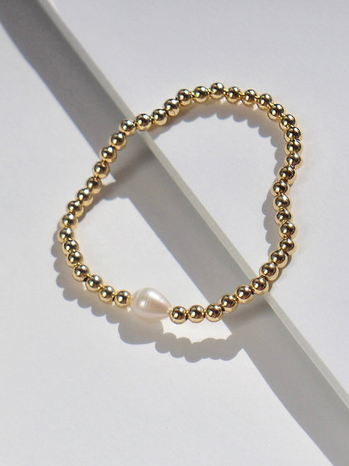 Anna Bracelet in Gold - Pearl Anna Bracelet in Gold - Pearl