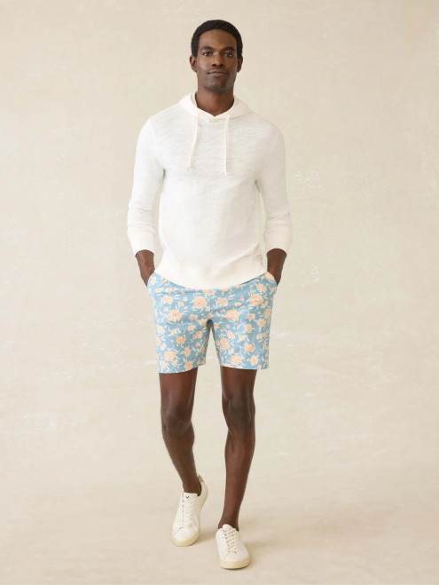 Sunwashed Slub Hoodie - White Sunwashed Slub Hoodie - White